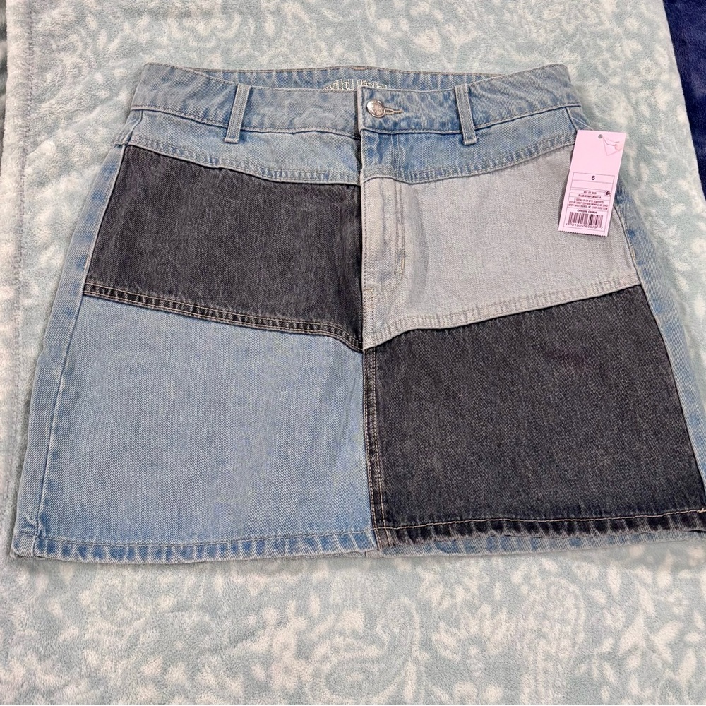 Wild Fable Two-Tone Denim Mini Skirt(NWT)
